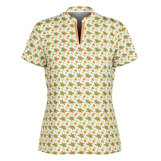Ladies Stand Up Collar Polo Shir