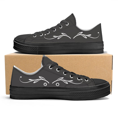 Unisex Classic Low Top Canvas Shoes - Black