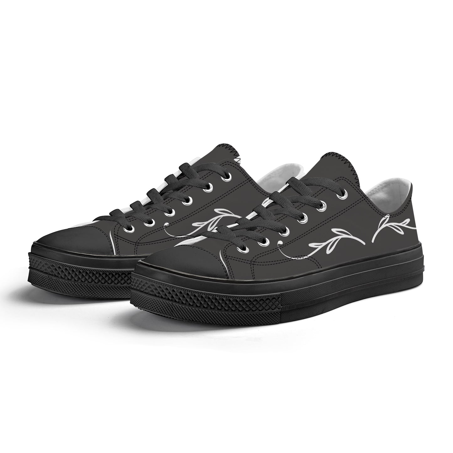 Unisex Classic Low Top Canvas Shoes - Black