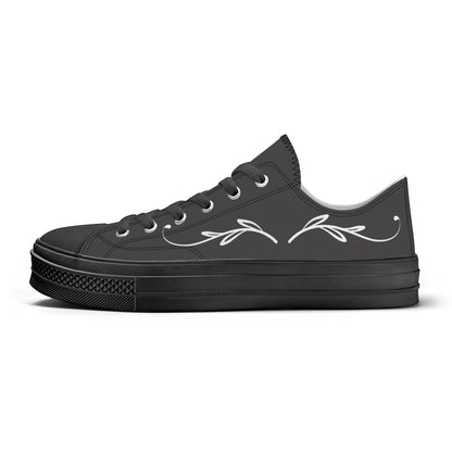 Unisex Classic Low Top Canvas Shoes - Black