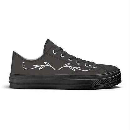 Unisex Classic Low Top Canvas Shoes - Black