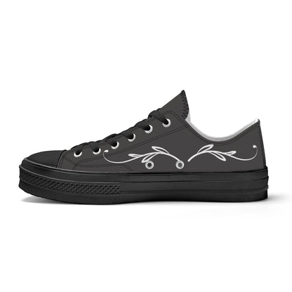 Unisex Classic Low Top Canvas Shoes - Black