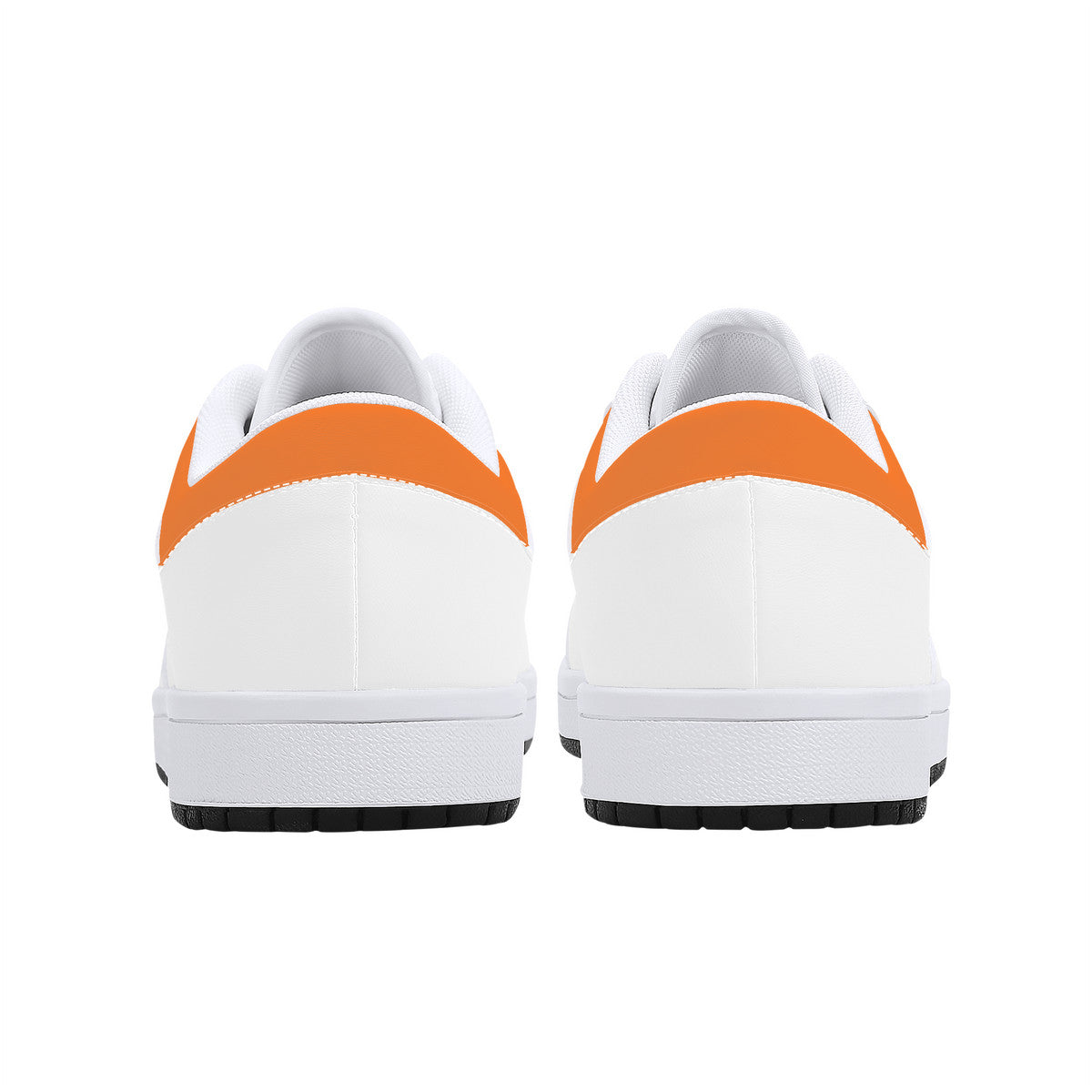 Low-Top Synthetic Leather Sneakers