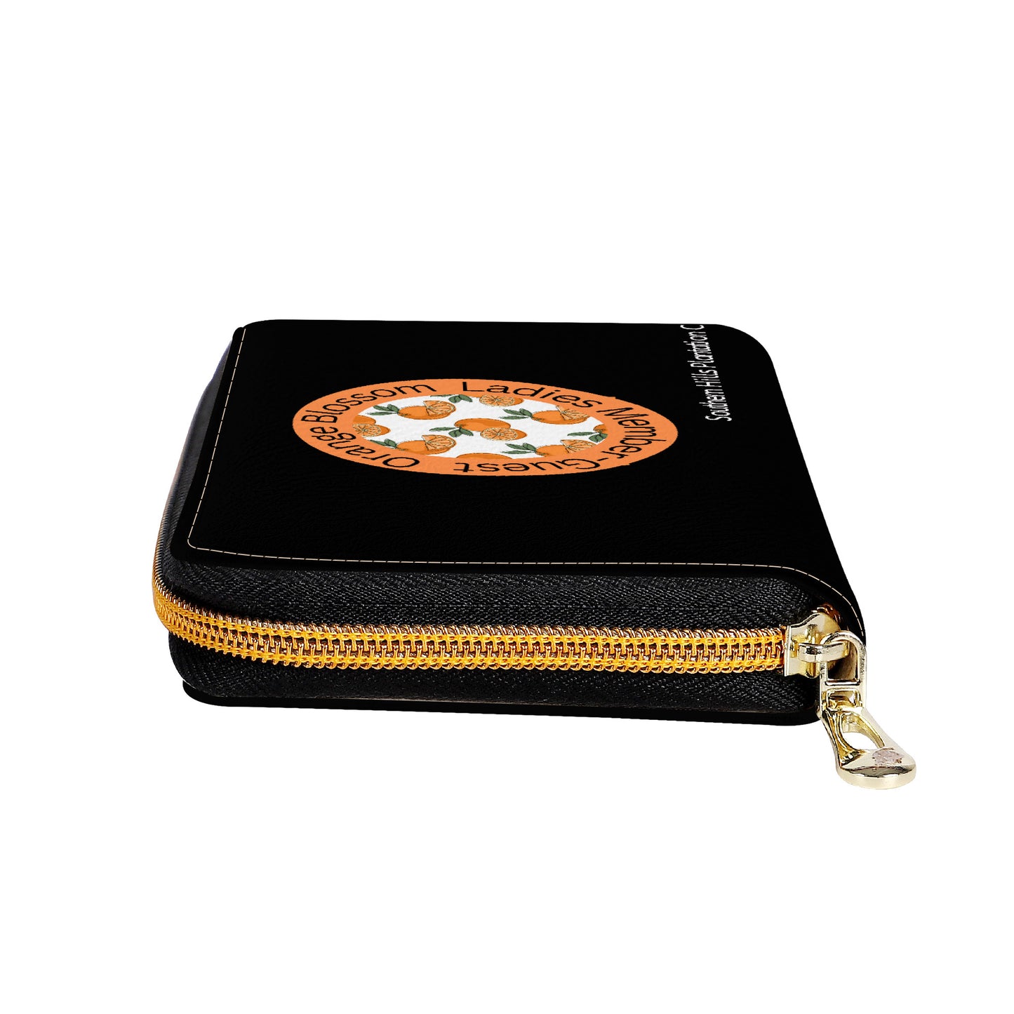 Orange Blossom Zipper Purse Clutch Bag