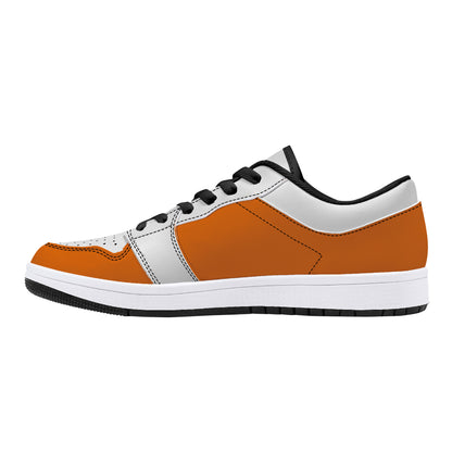 Leather Sneakers-Orange Blossom