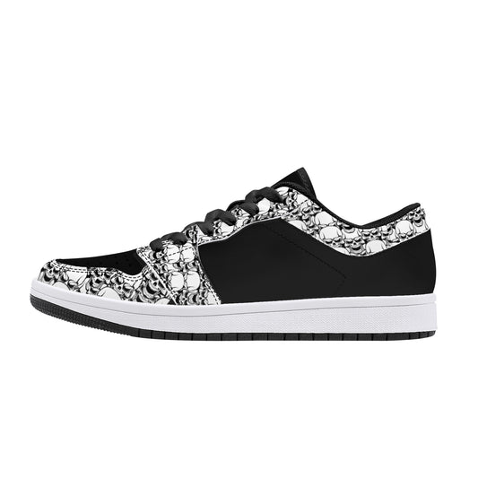 Leather Sneakers-Screaming Skulls