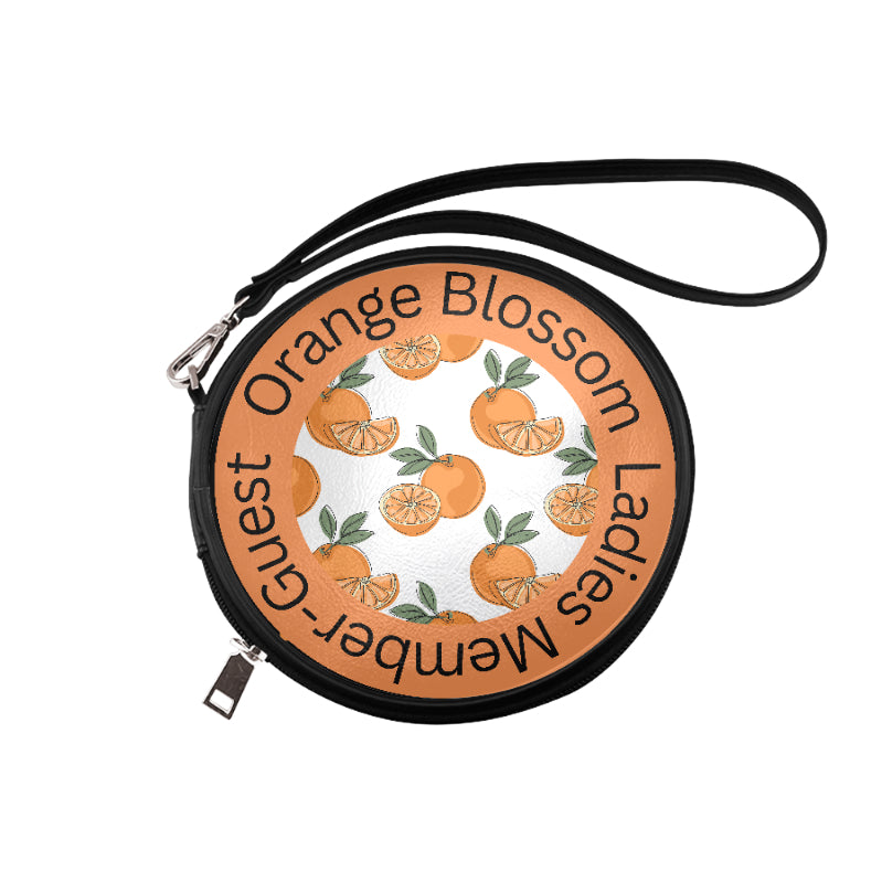Orange Blossom Round Makeup Bag