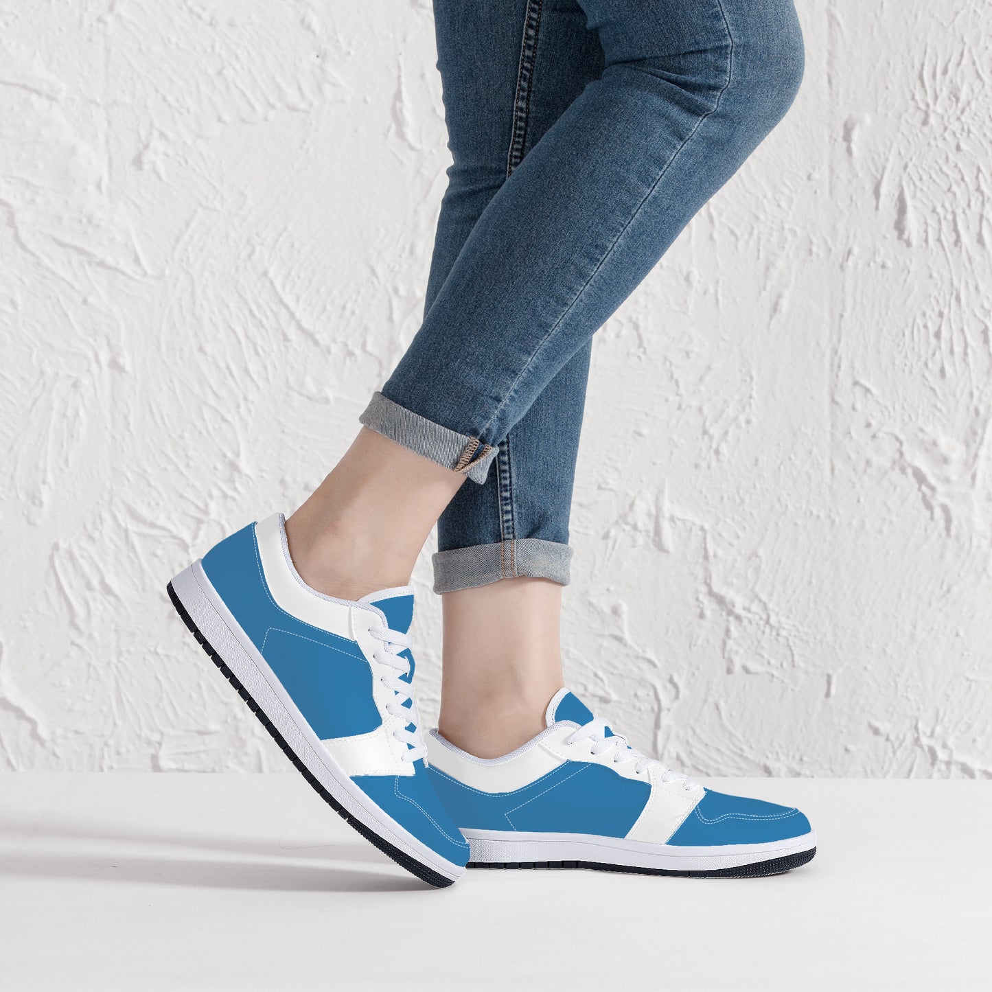 Leather Sneakers - Baby Blue Collection