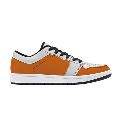 Leather Sneakers-Orange Blossom