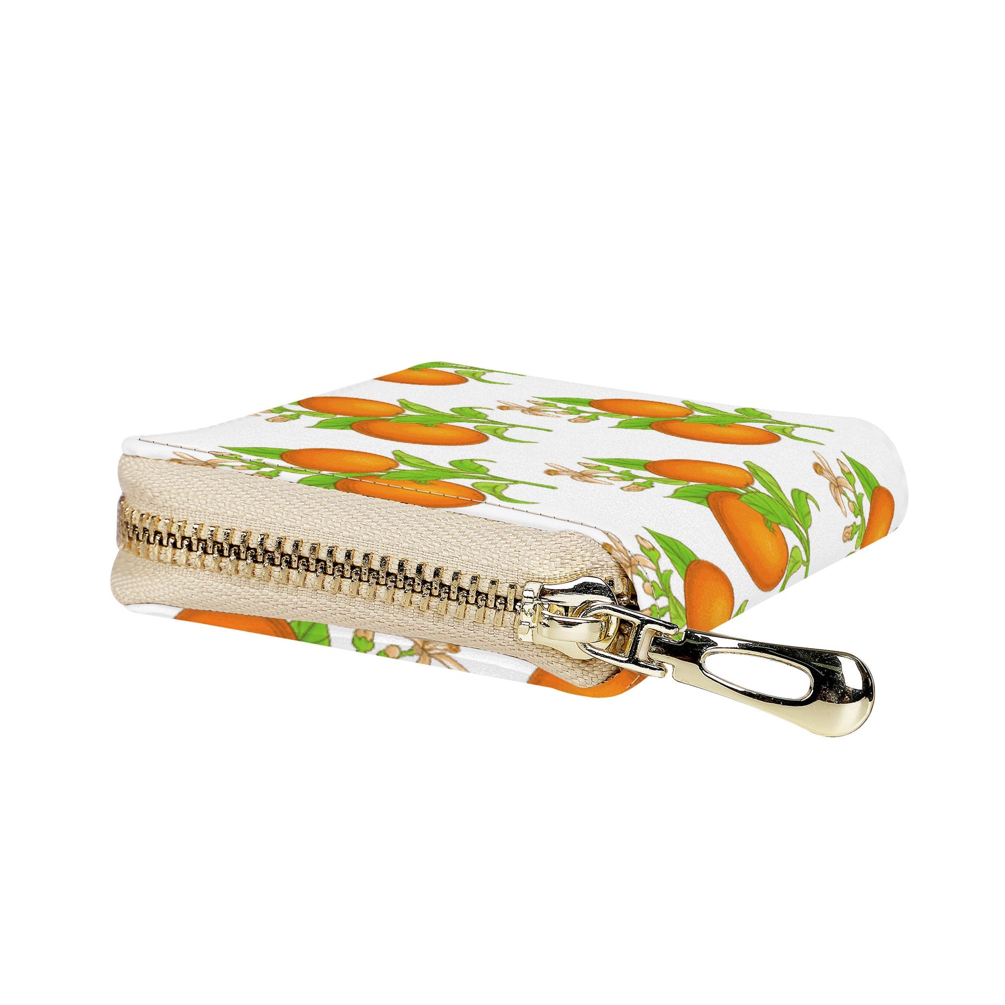 Orange Blossom Zipper Card Holder