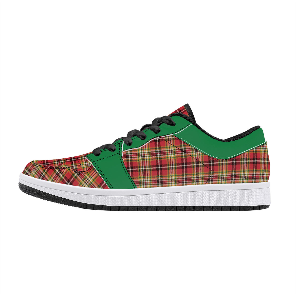 Leather Sneakers - Scottish Plaid