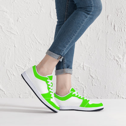 Leather Sneakers - Neon Green