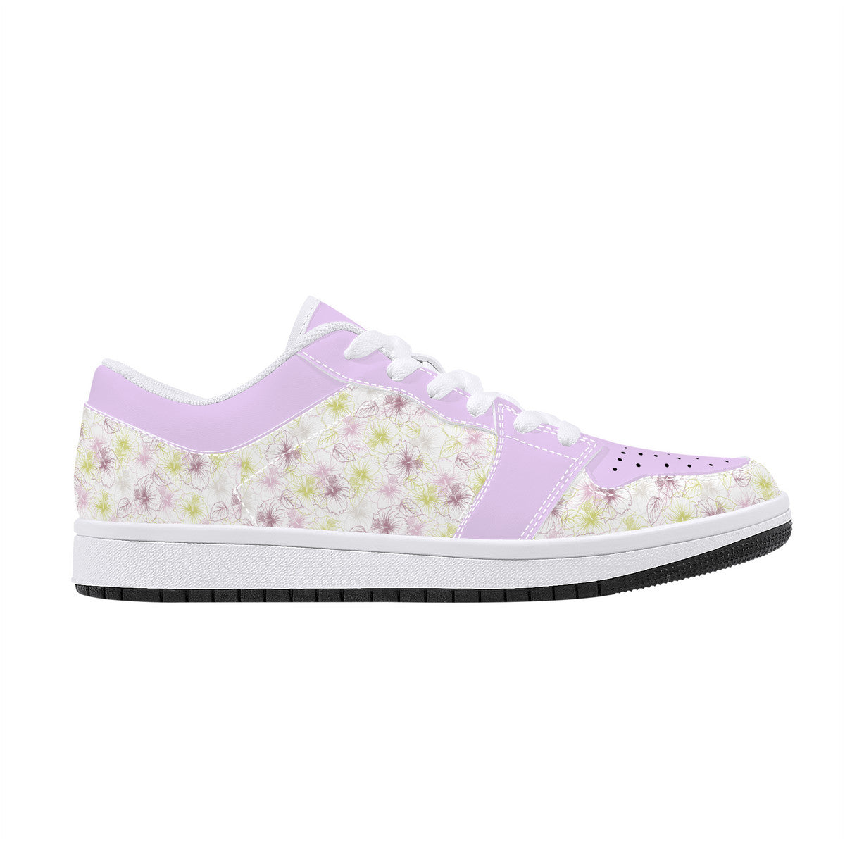 Leather Sneakers - Pastel Flowers