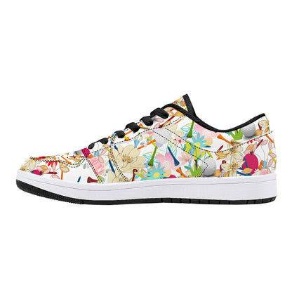 Low-Top Synthetic Leather Sneakers -Golf Balls & Tee's