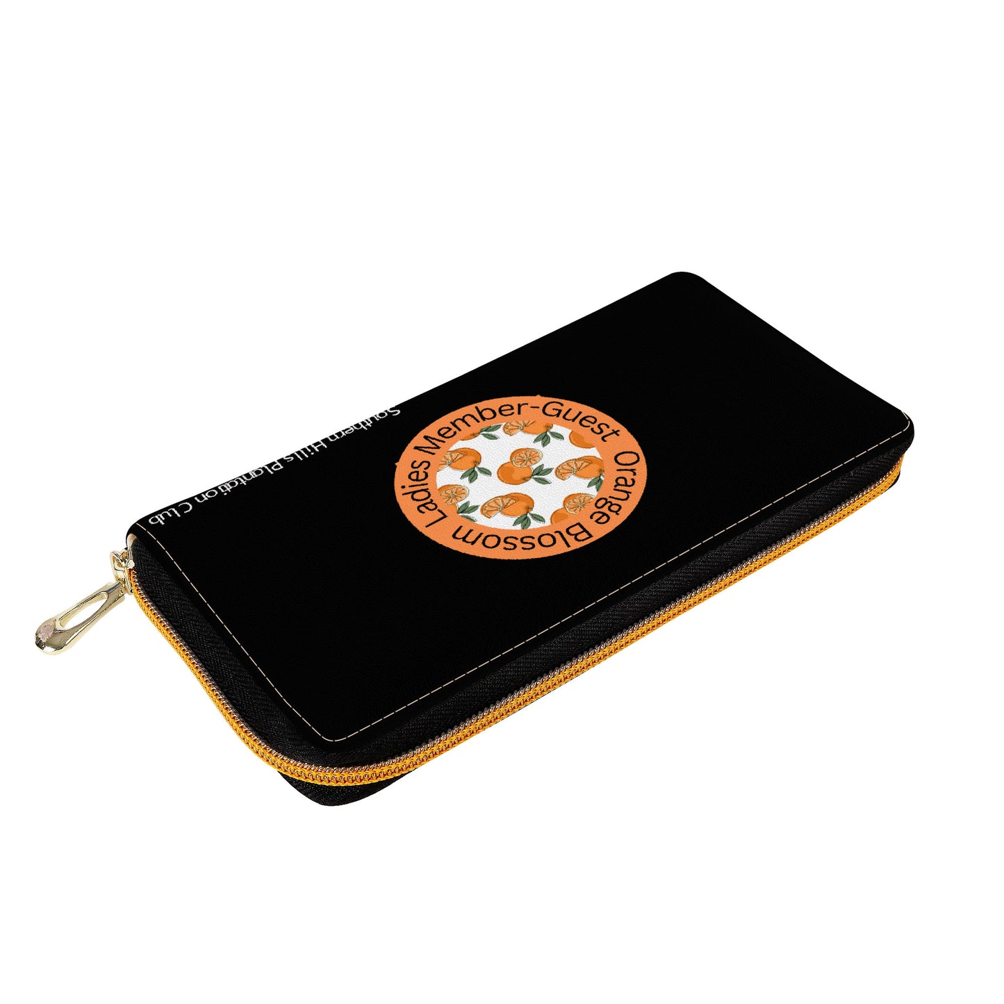 Orange Blossom Zipper Purse Clutch Bag