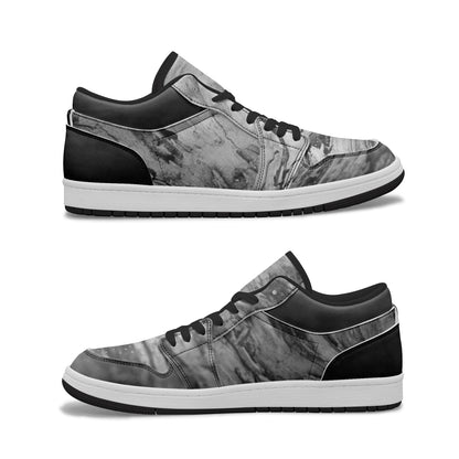 Leather Sneakers - Grey Granite