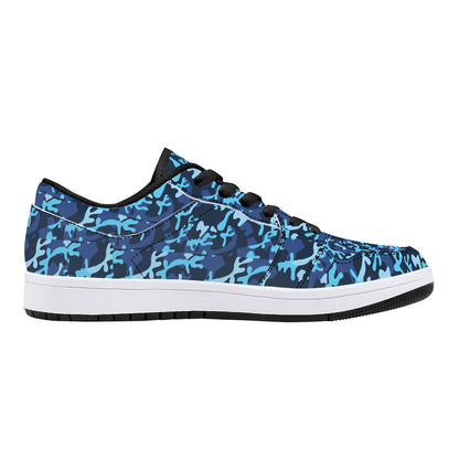 Leather Sneakers - Navy Camo
