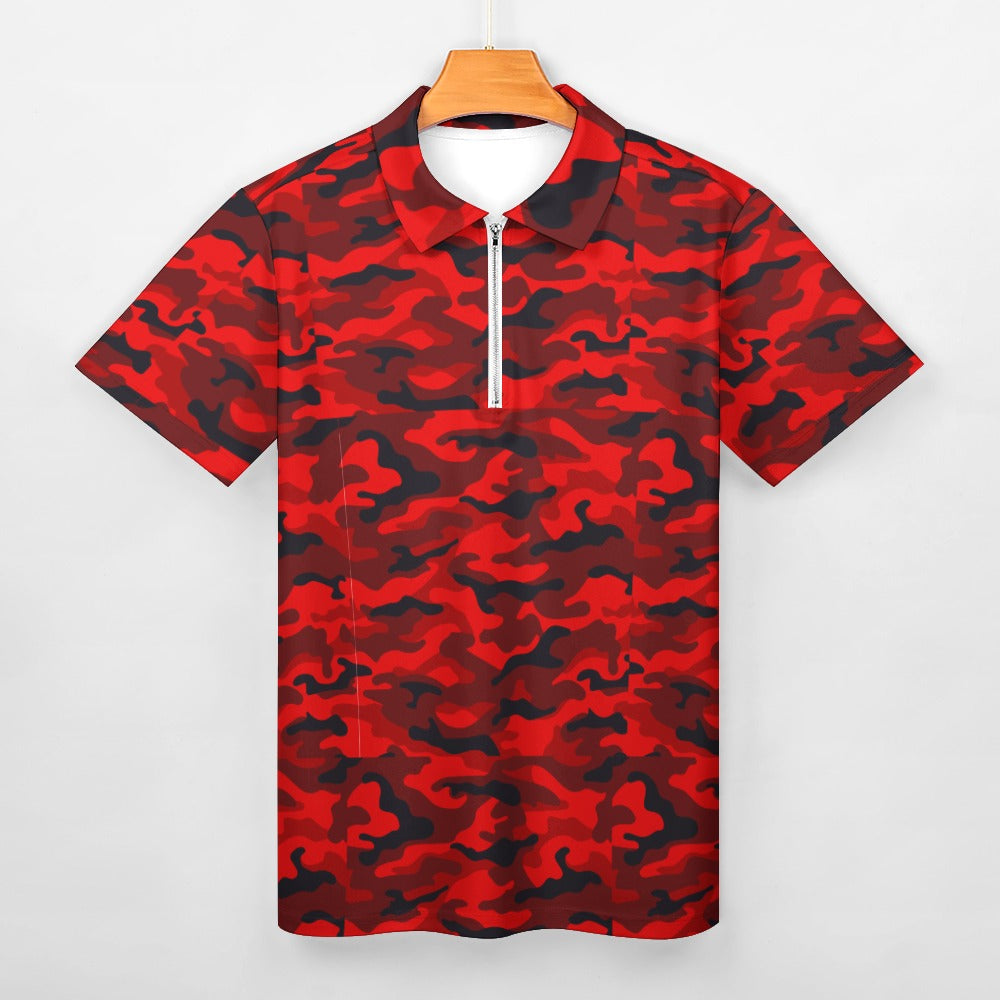 Premium Red Camo Polo Shirt