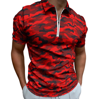 Premium Red Camo Polo Shirt