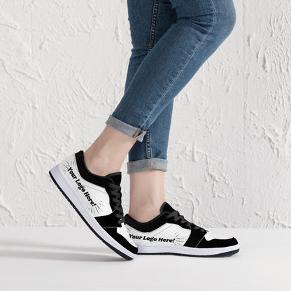 Low-Top Leather Sneakers - Sneakersville Marketing Sneakers