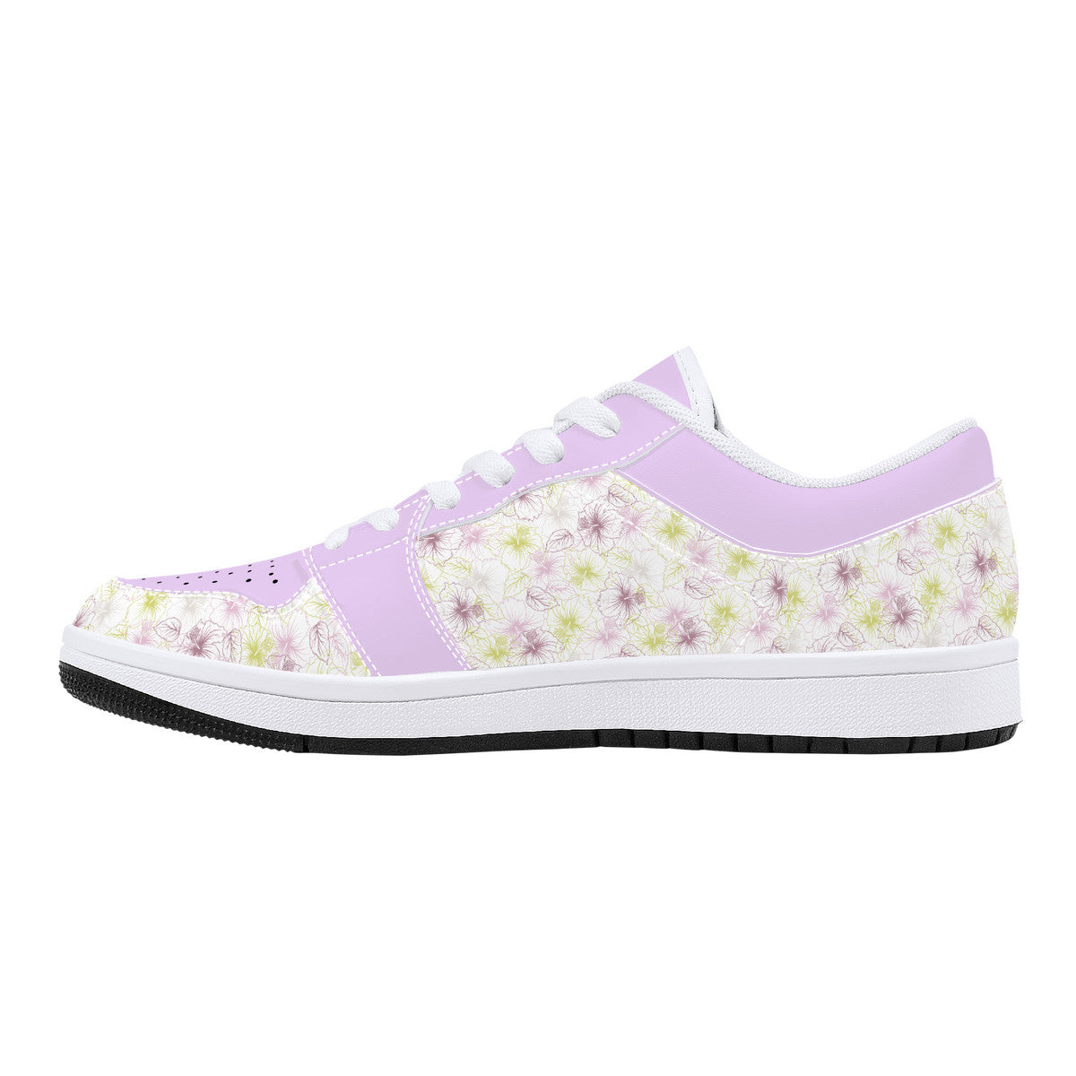 Leather Sneakers - Pastel Flowers