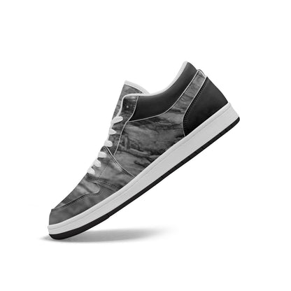 Leather Sneakers - Grey Granite