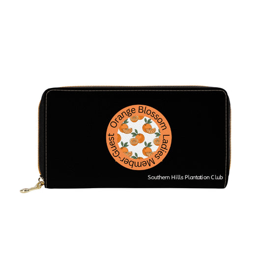 Orange Blossom Zipper Purse Clutch Bag