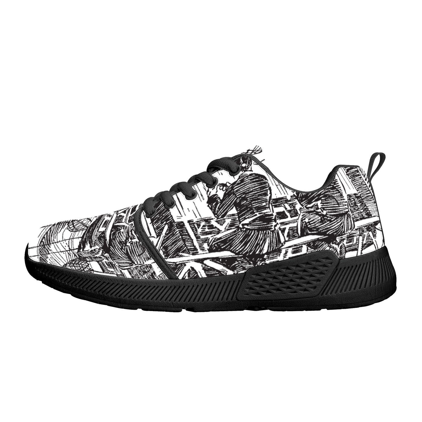 Mesh Sneakers - Abstract Artist - Black Sole