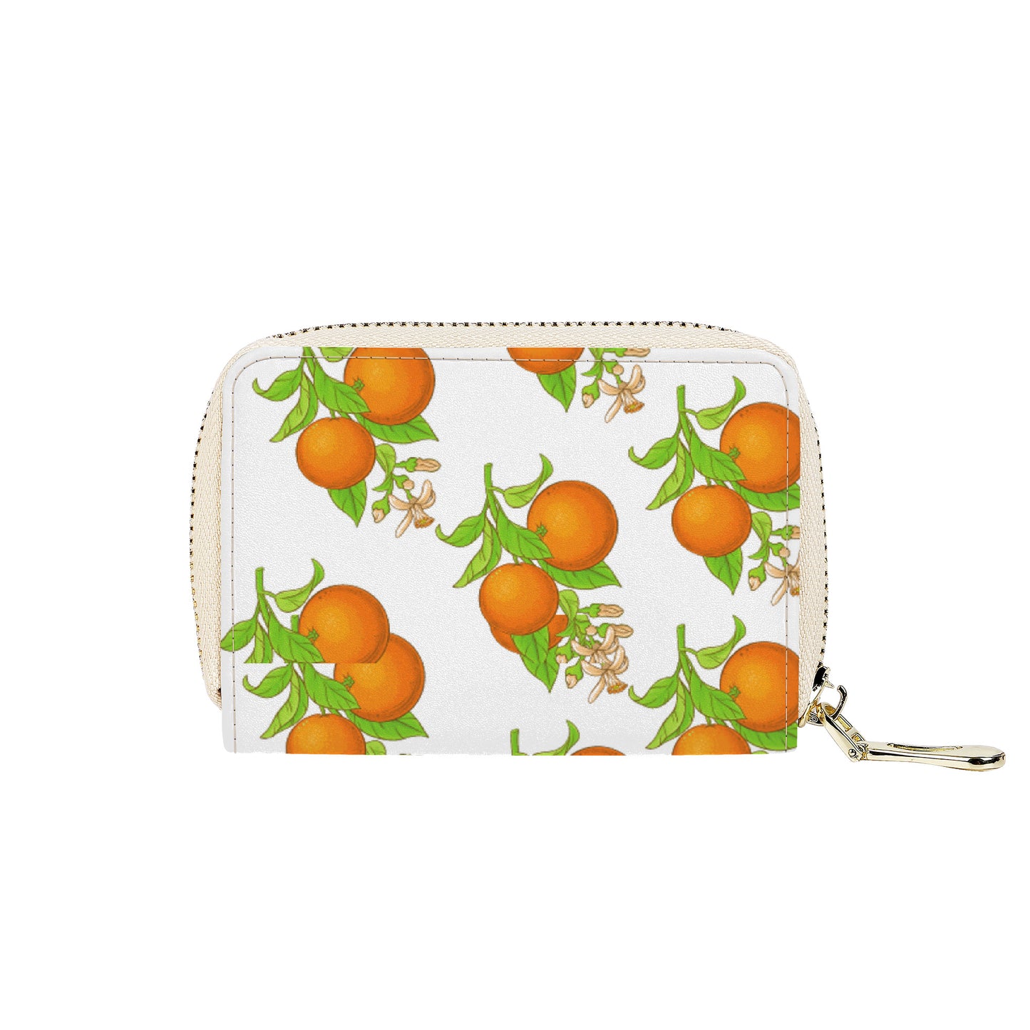 Orange Blossom Zipper Card Holder