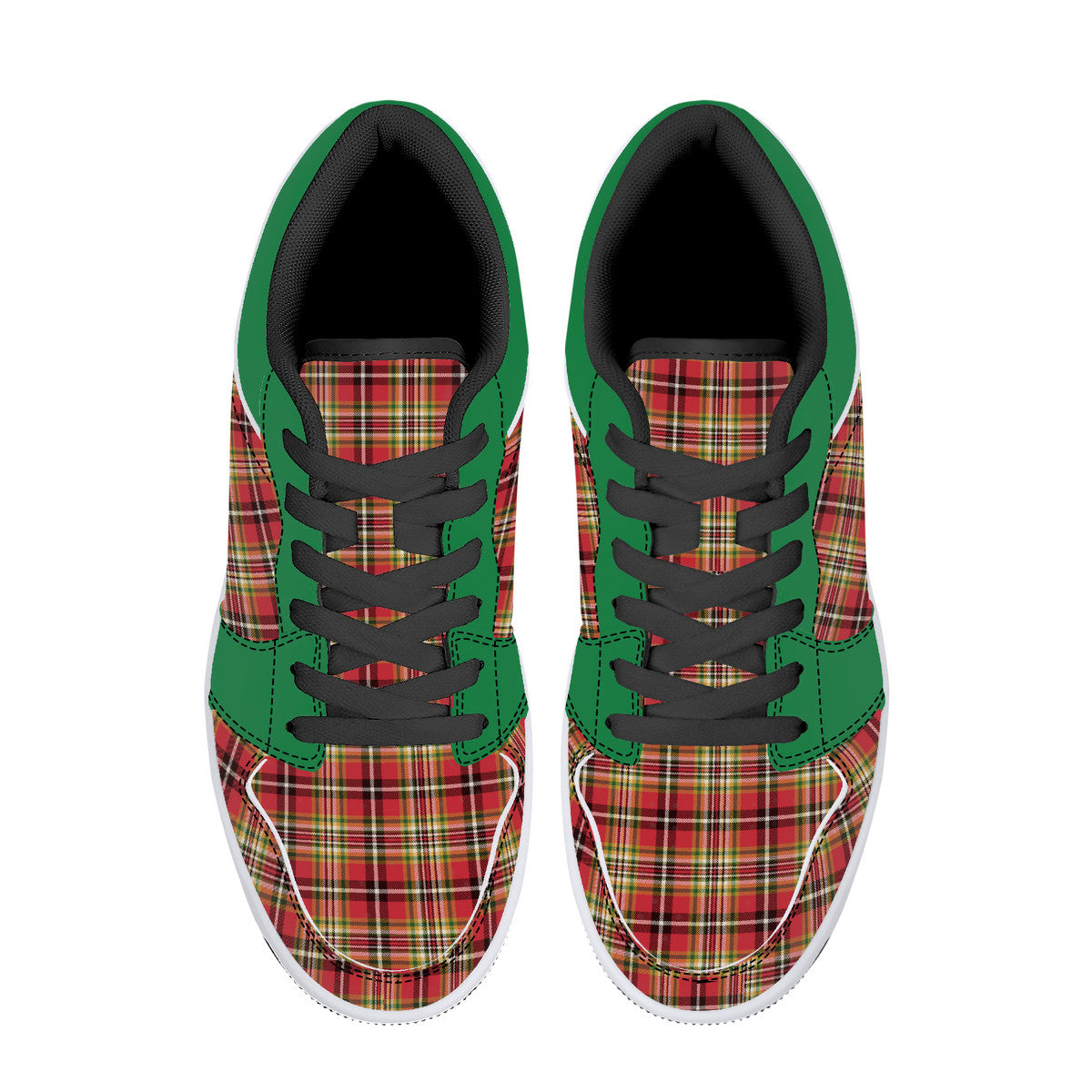 Leather Sneakers - Scottish Plaid