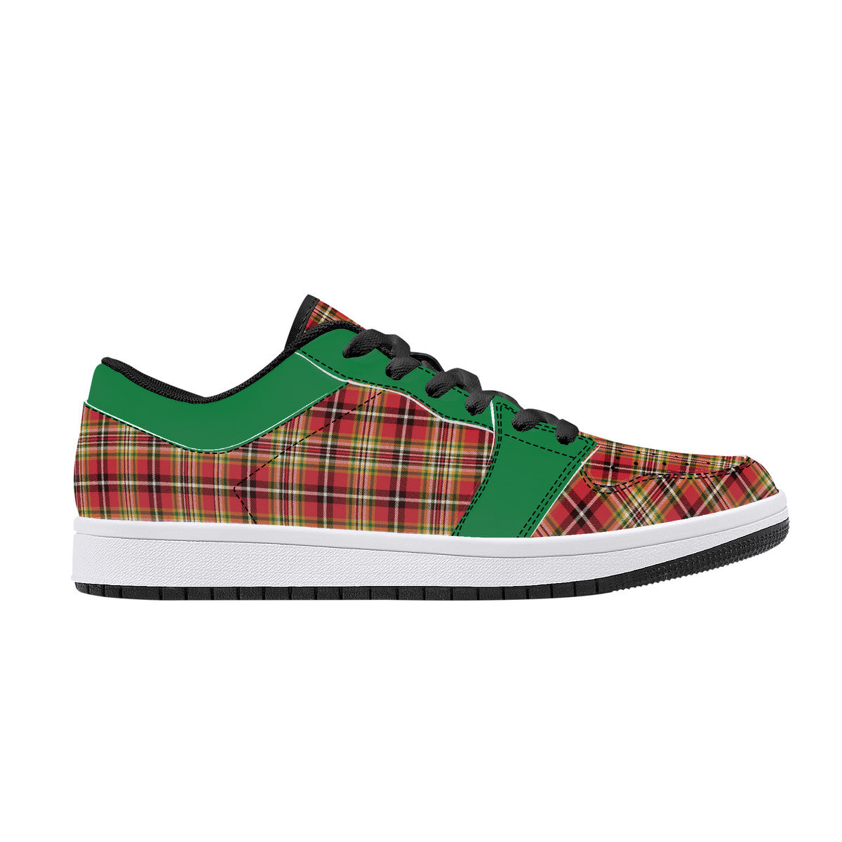 Leather Sneakers - Scottish Plaid