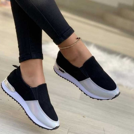 New Women Sneaker Slip on Flat Casual Shoes
