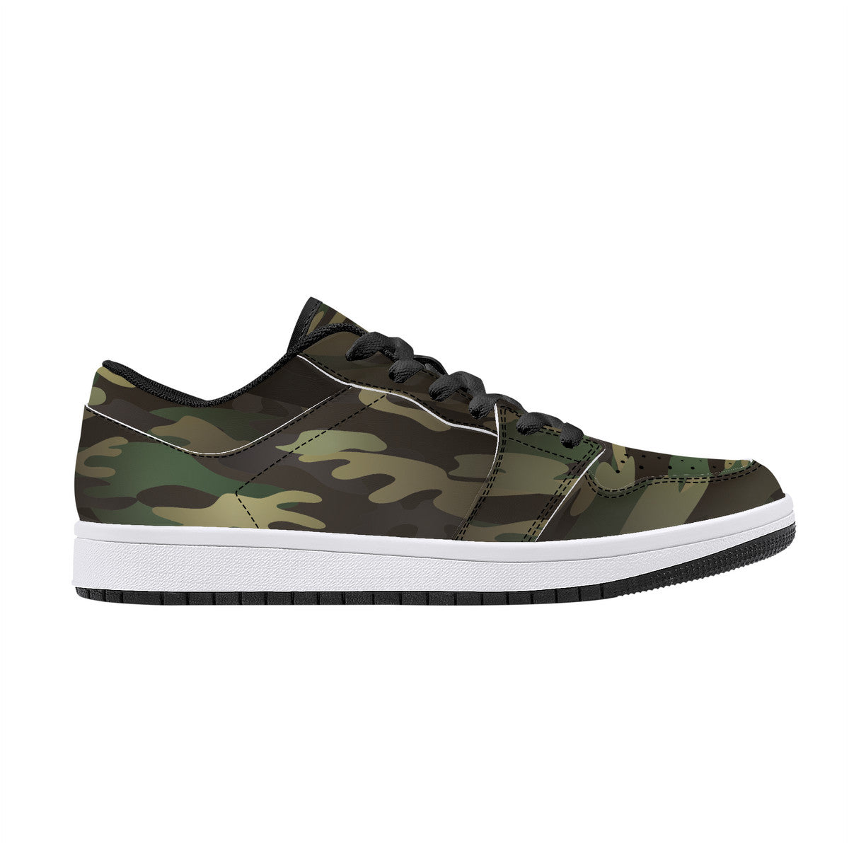 Leather Sneakers - Army Camo