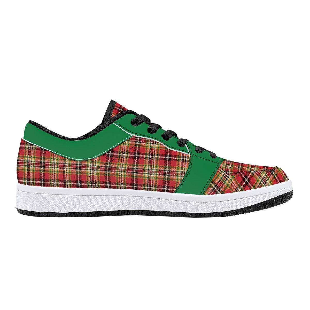 Leather Sneakers - Scottish Plaid