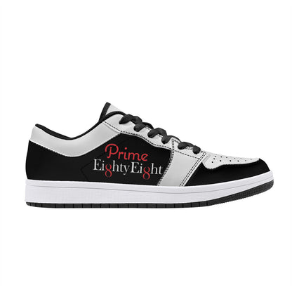 Low-Top Leather Sneakers - Prime 88 - Black